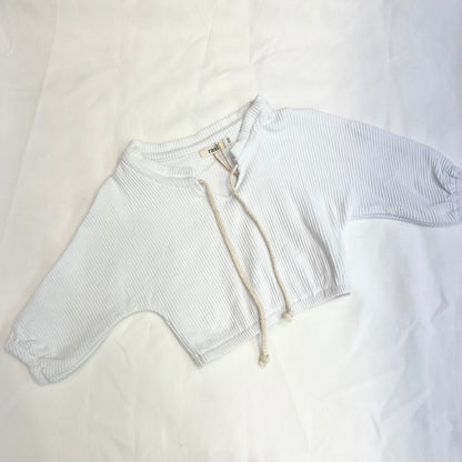 Salty White Long Sleeve Pullover