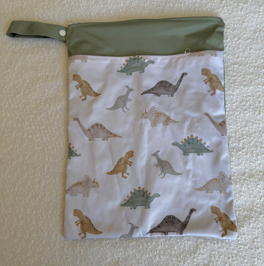 Wet Bag Double zip - Dinosaur