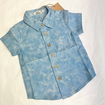 Blue Boys Button Up Shirt