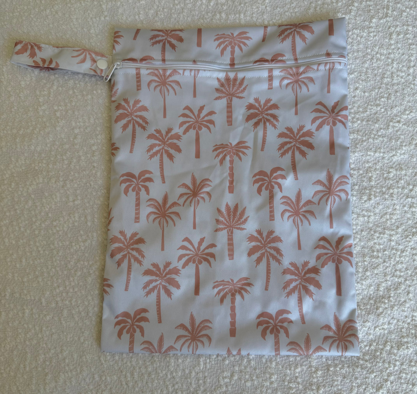 Wet Bag Single Zip - Pink Palms