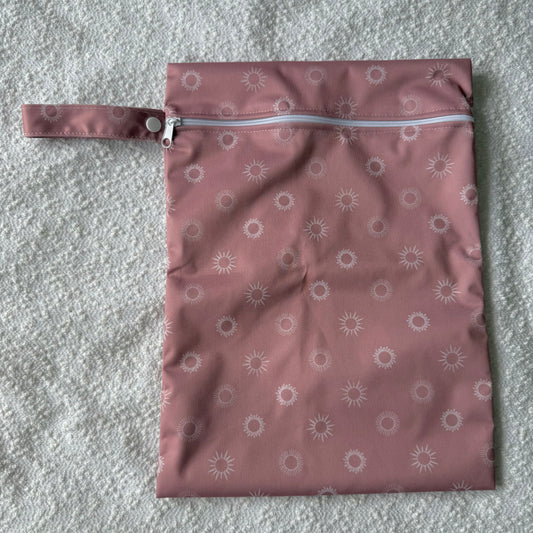 Wet Bag Single Zip - Pink Flower